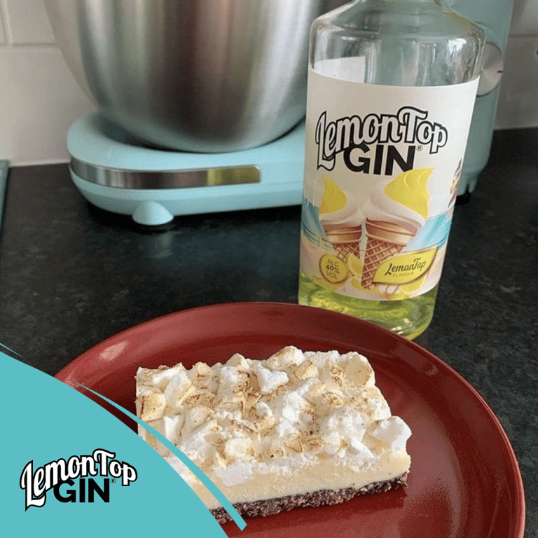 LemonTop Gin Meringue and white chocolate tiffin